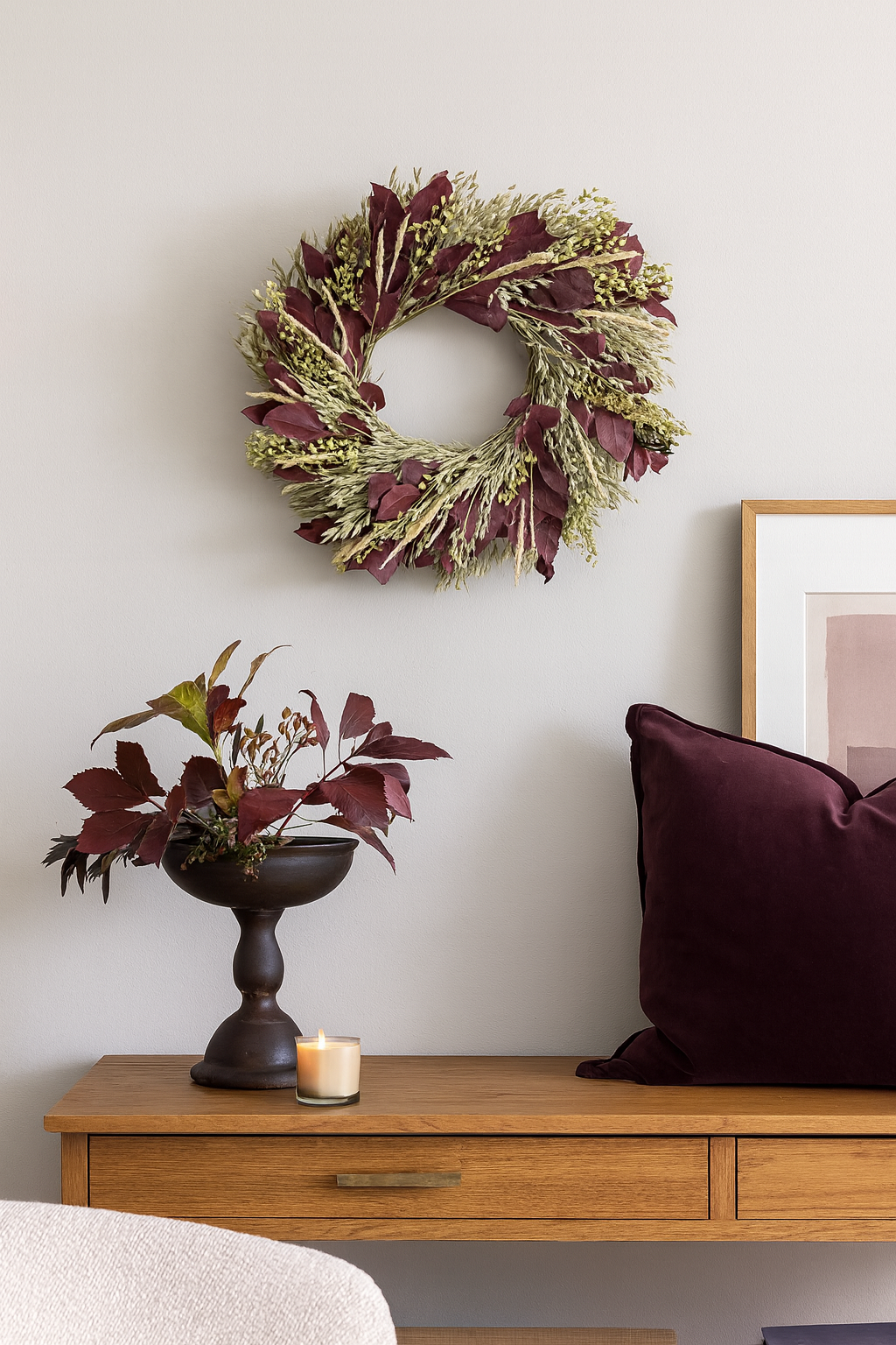 Dried and Preserved Everleigh Wreath