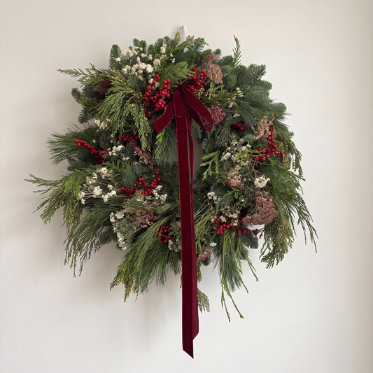 Fresh Evergreens Winterberry Fir Wreath