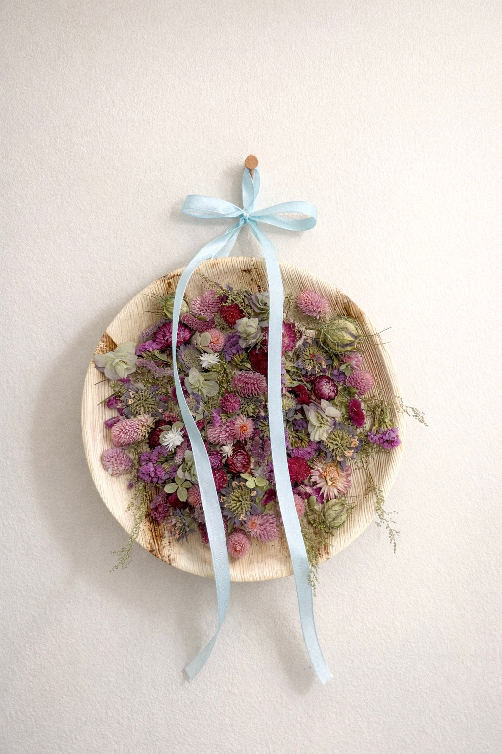 Dried Skylit Floral Palm Leaf Wall Art