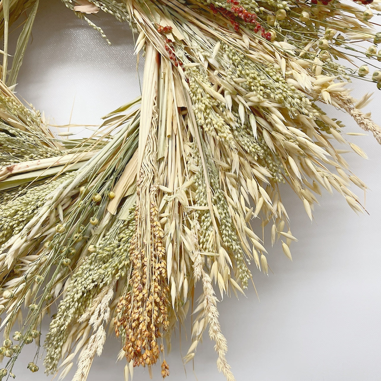 Dried Grains Farmland Wreath