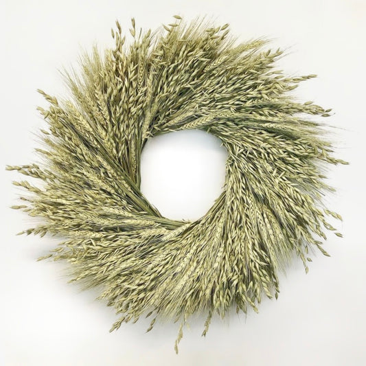 Dried Green Grains Wreath