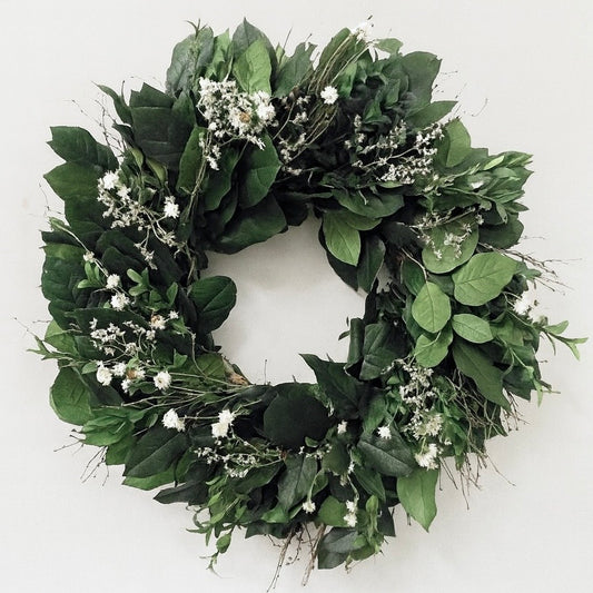 Dried and Preserved Irish Spring Blooms Wreath