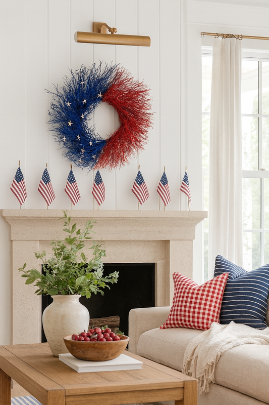 Dried Stars of Freedom Wreath