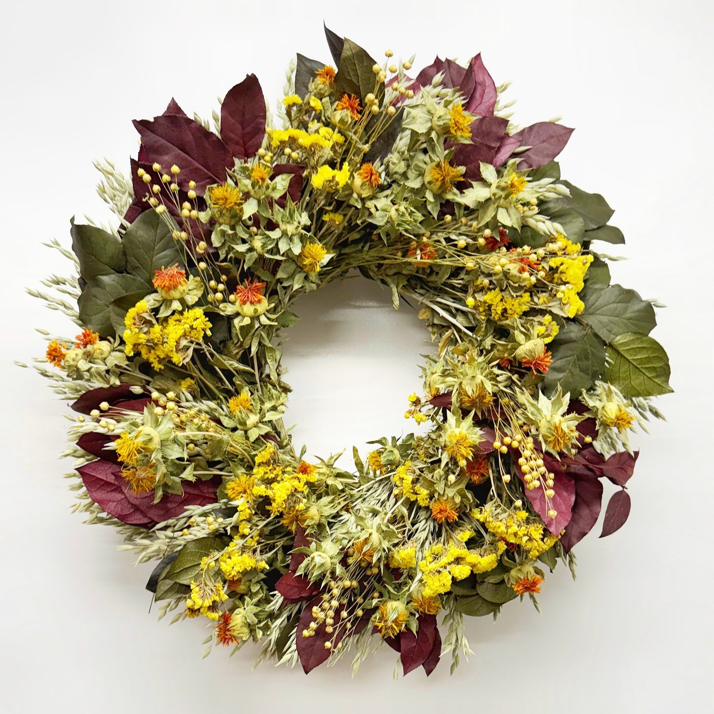 Dried and Preserved Autumn Welcome Wreath