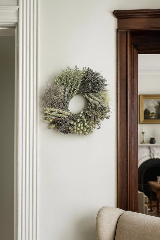 Dried Herbs Cottage Serenity Wheel Wreath