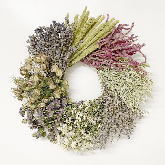 Dried Lavender Moor Wheel Wreath