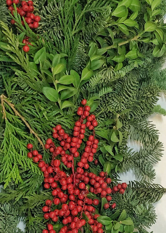 Fresh Evergreens Festive Boughs Wreath