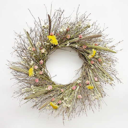 Dried Pastel Spring Wreath