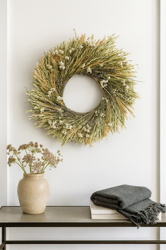 Dried Meadow Whirl Wreath