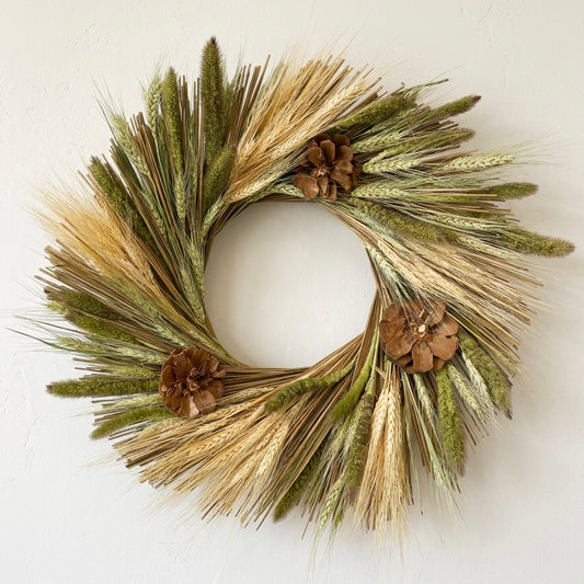 Dried Woodland Rosette Wreath