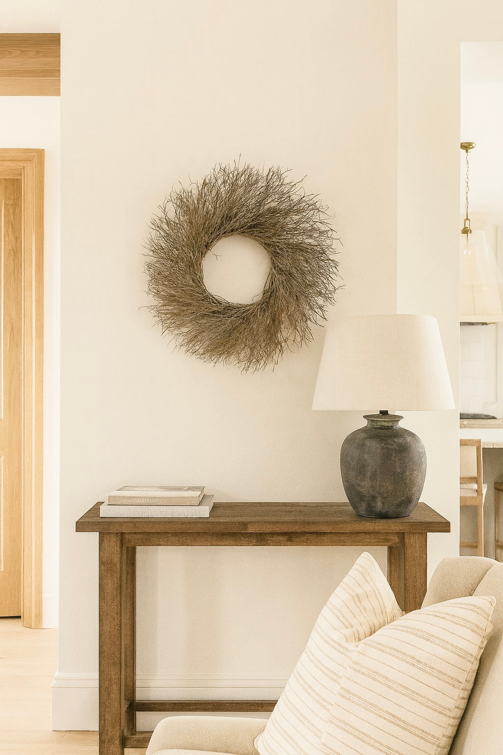Dried Quail Brush Twig Wreath