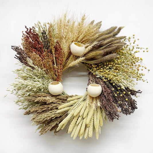 Dried Earthen Bird Feeder Wreath