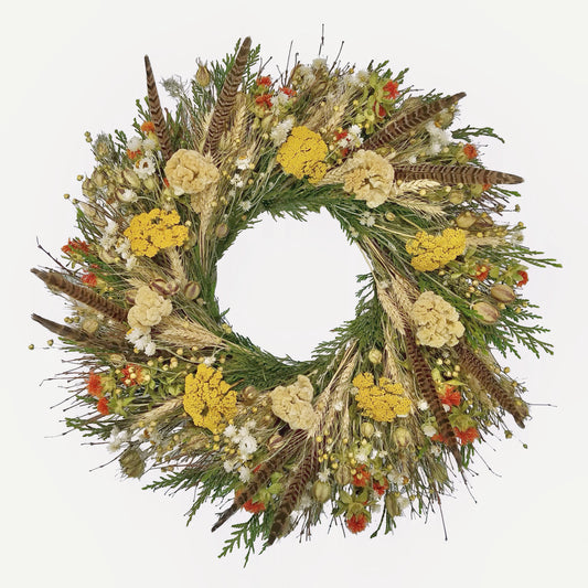 Dried Golden Pheasant Wreath