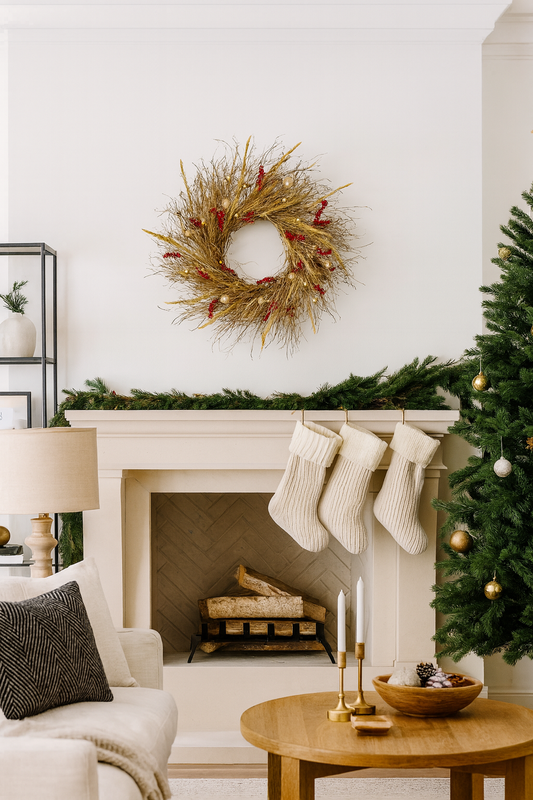 Dried Gold Cheer Wreath