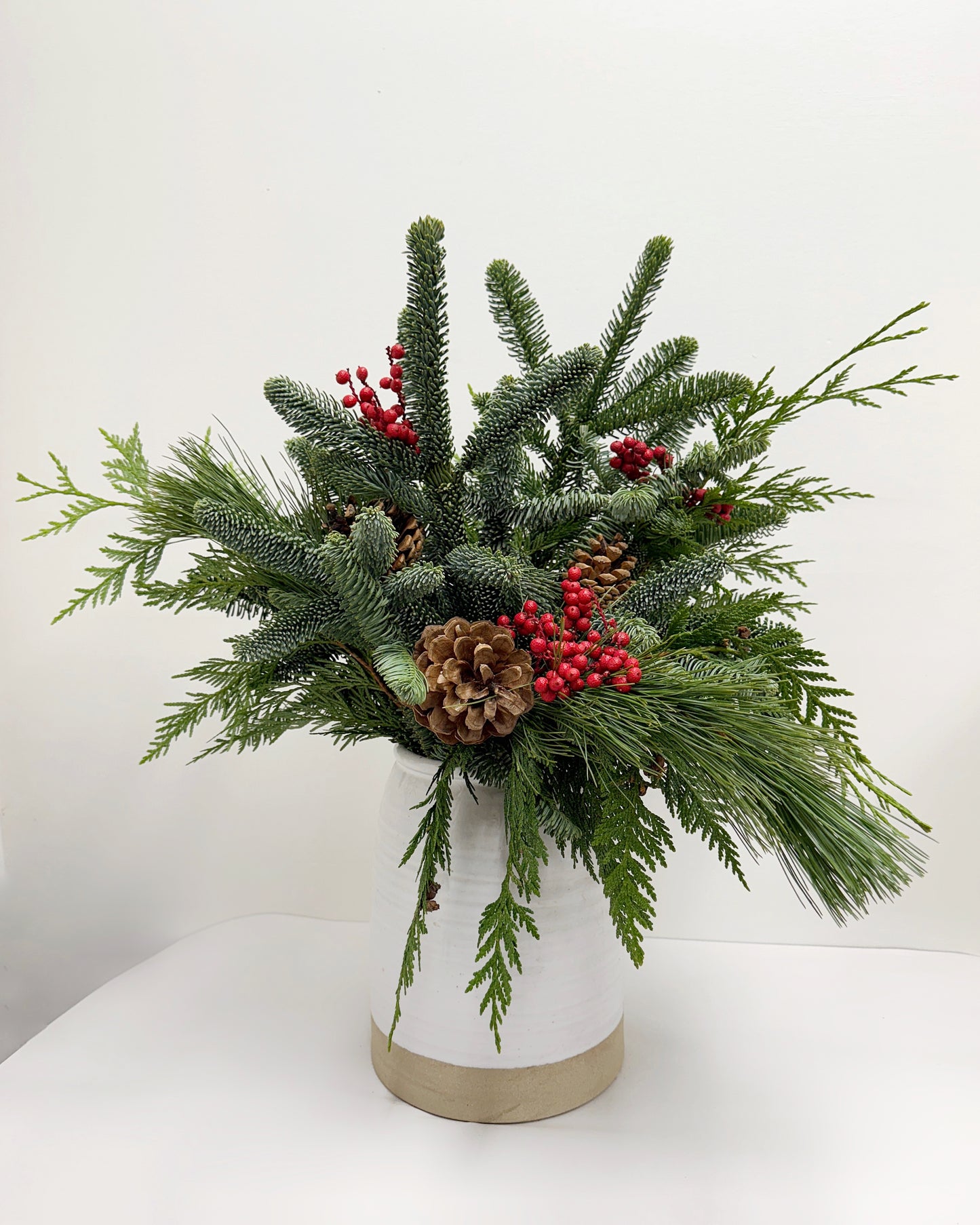 Fresh Evergreens Classic Winter Bouquet
