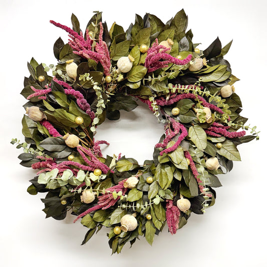 Dried and Preserved Winter’s Light Wreath