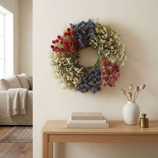 Dried Eternal Garden Wheel Wreath