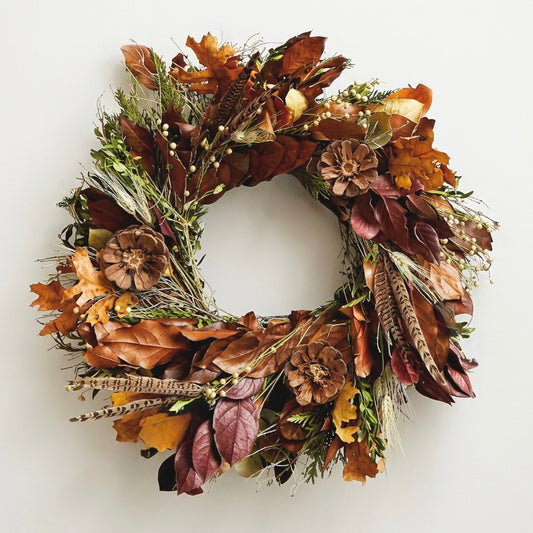 Dried and Preserved Fall Conservatory Wreath
