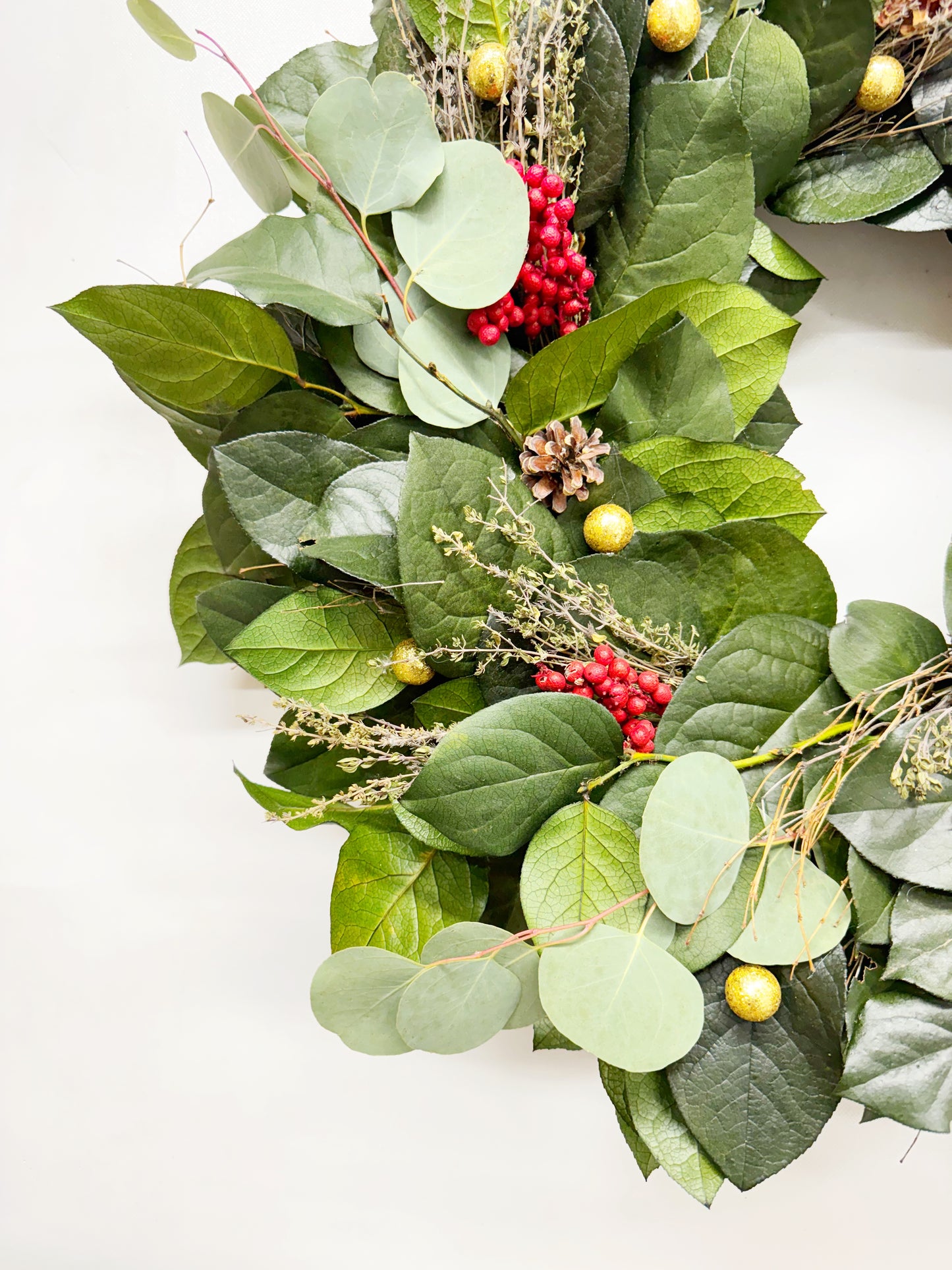 Dried and Preserved Golden Grace Wreath