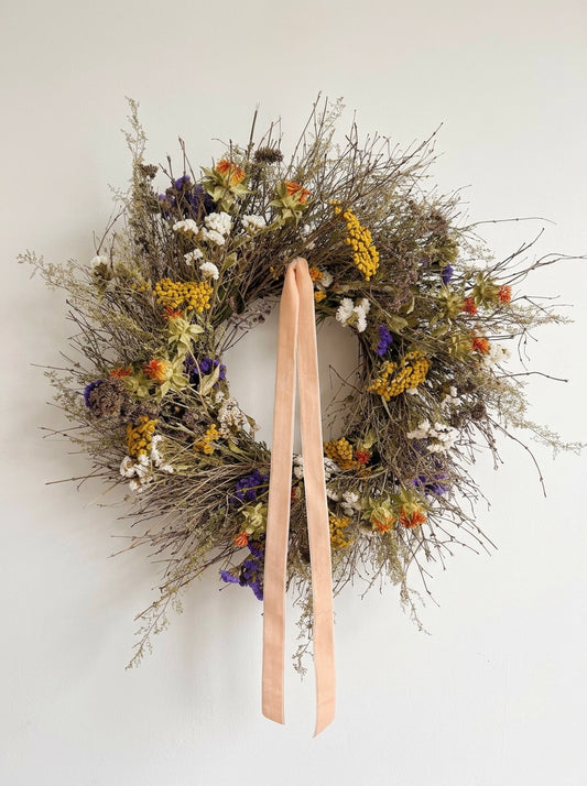 Dried Apricot Branch Wreath