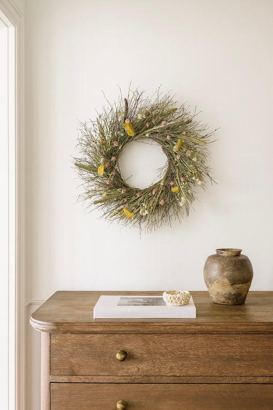 Dried Pastel Spring Wreath