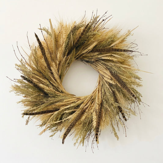 Dried Feathers and Wind Wreath