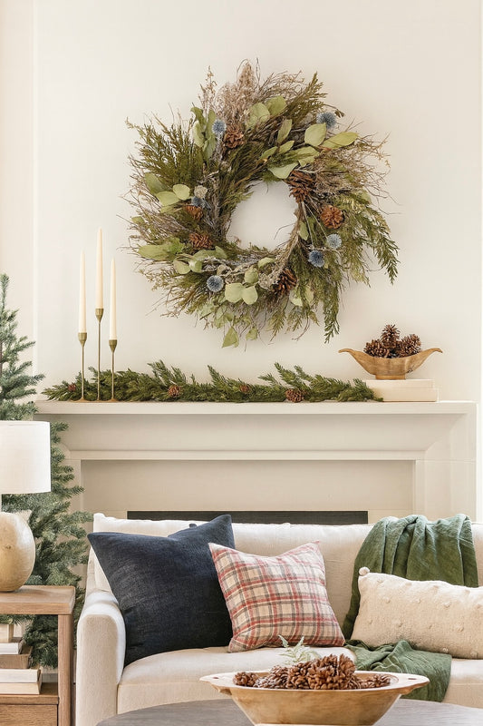 Dried and Preserved Cedar Branches Wreath
