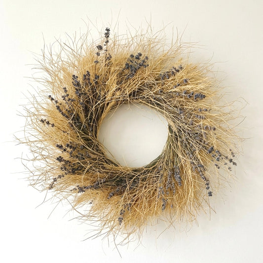 Dried Grasslands Lavender Wreath