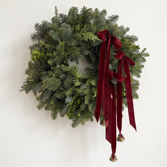 Fresh Evergreens Winter Bells Wreath