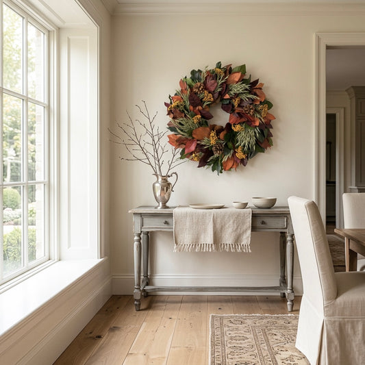 Dried and Preserved Deciduous Montage Wreath