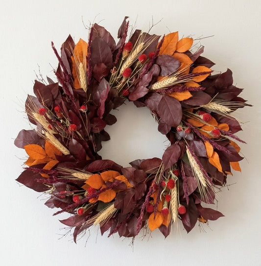 Dried and Preserved Leafy Winslow Wreath