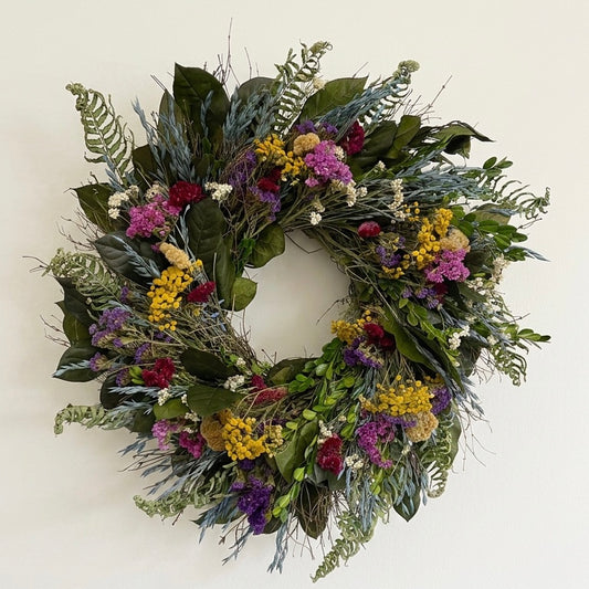 Dried and Preserved Garden Celebration Wreath