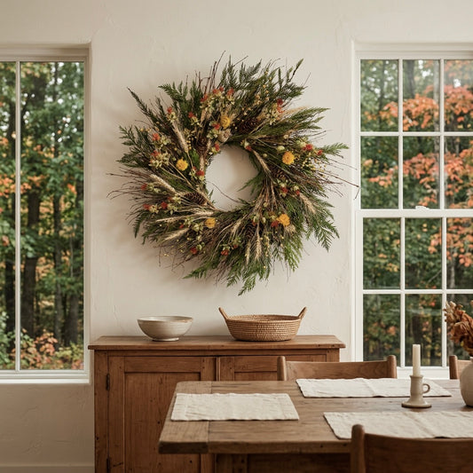 Dried Golden Circlet Wreath