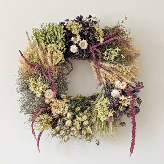 Dried Harvest Lace Wreath