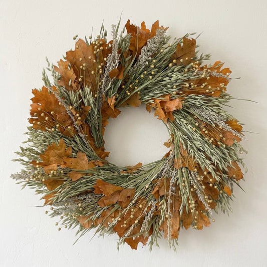 Dried and Preserved Oak Elegance Wreath