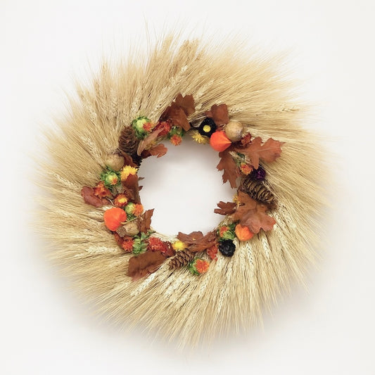 Dried Autumn Crown Wreath