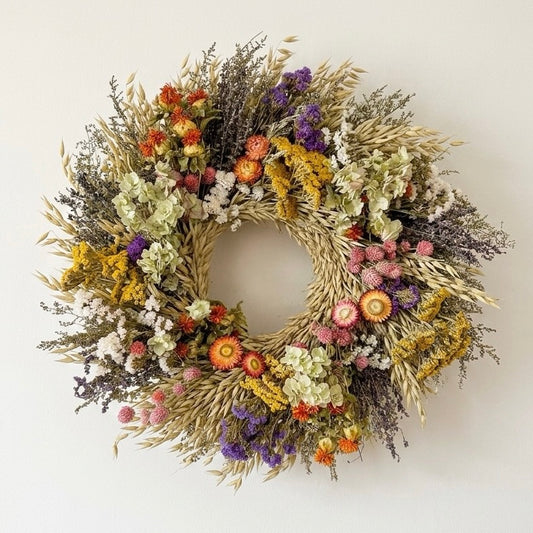 Dried Finch Garden Wreath