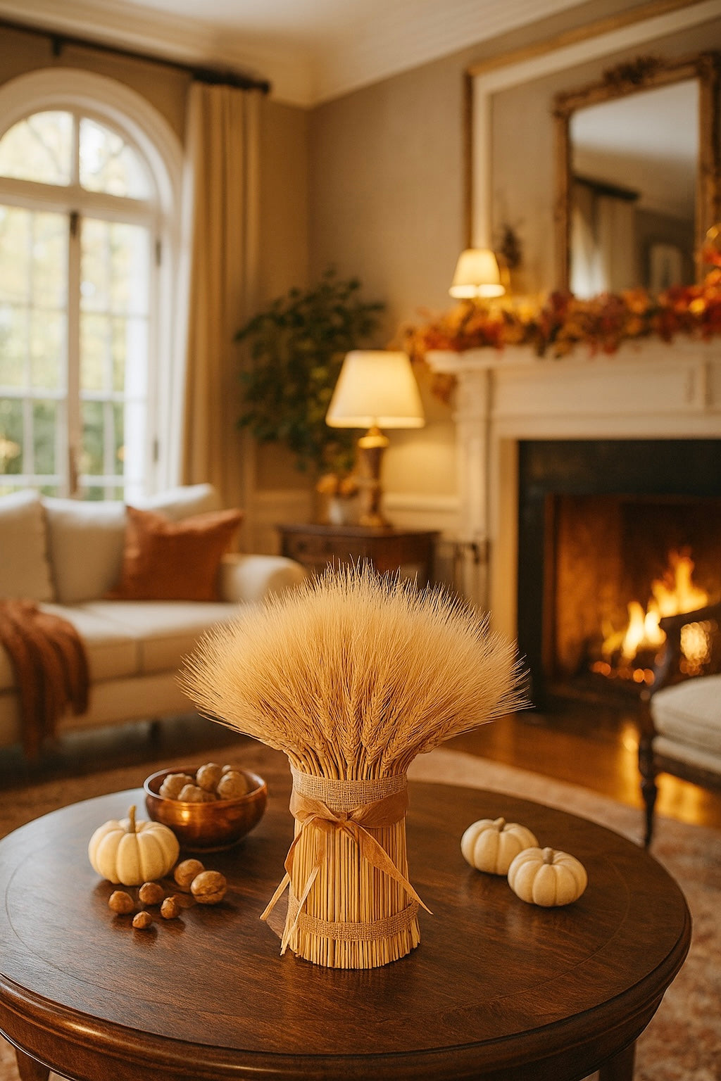 Dried Sunhaven Wheat Stack Centerpiece