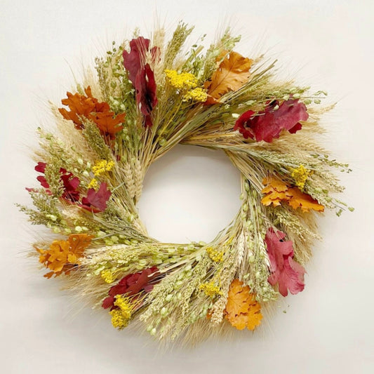 Dried Fall Oak Wreath