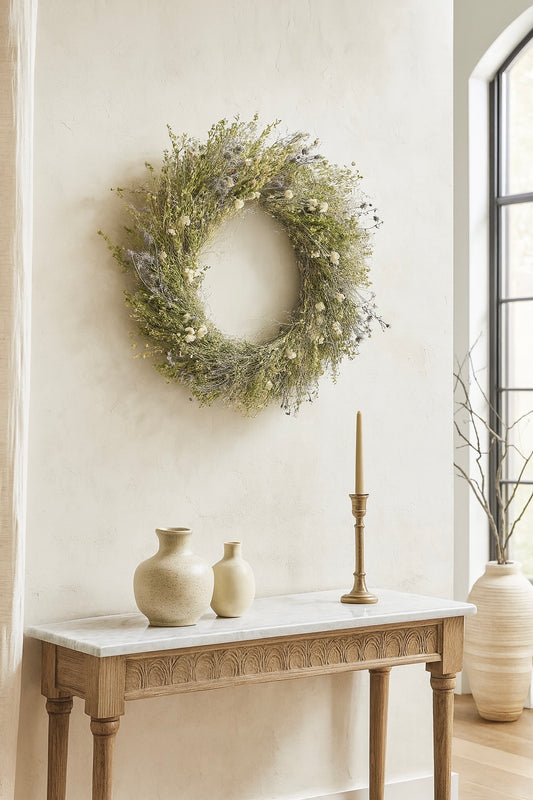 Dried Pennycress Petals Wreath