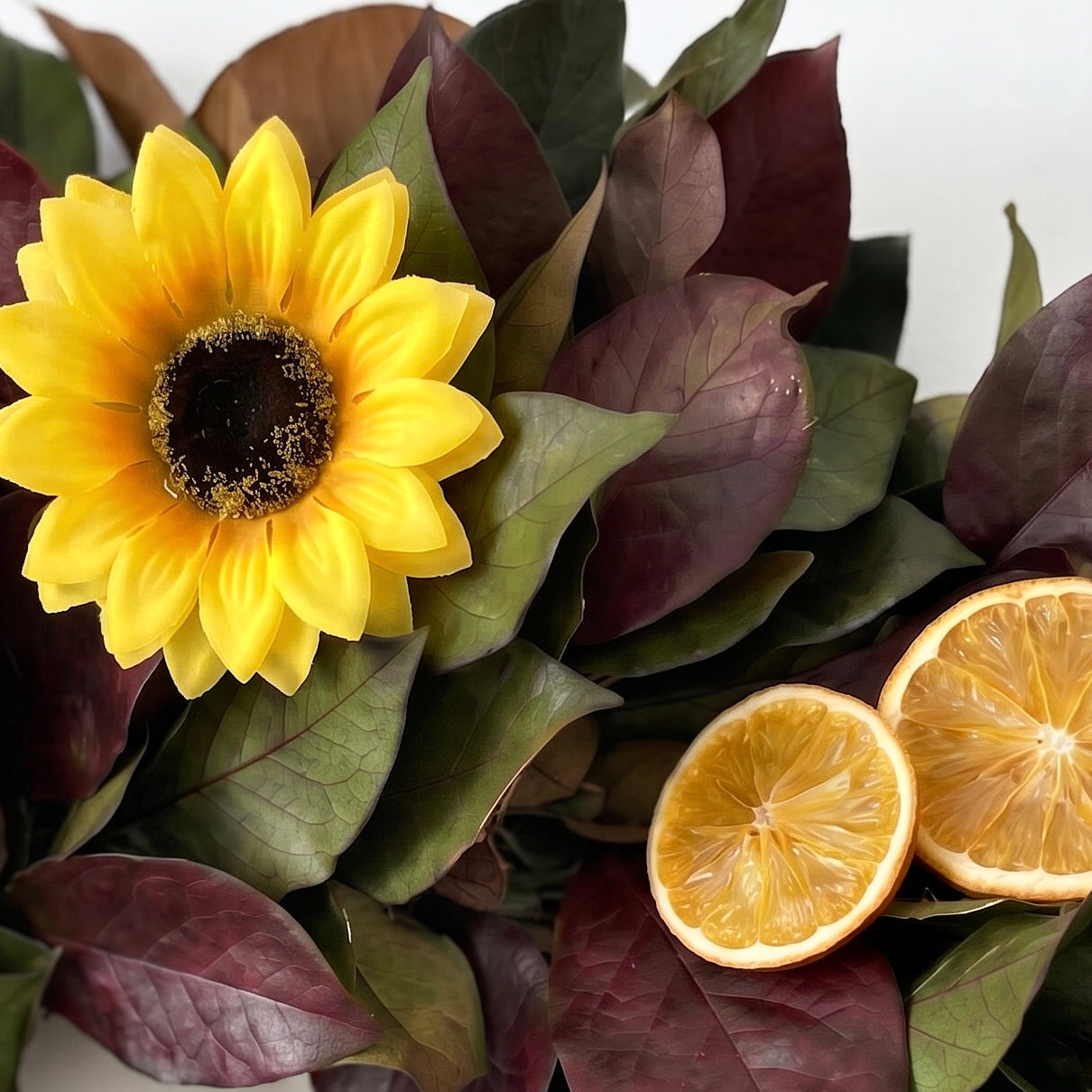 Dried and Preserved Citrus Sunflower Wreath
