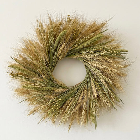 Dried Palouse Grain Wreath