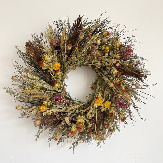 Dried Burnished Bloom Wreath