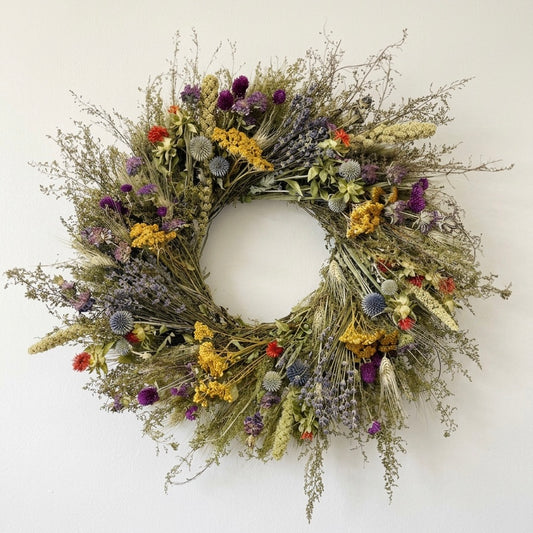 Dried Wild Everlastings Wreath