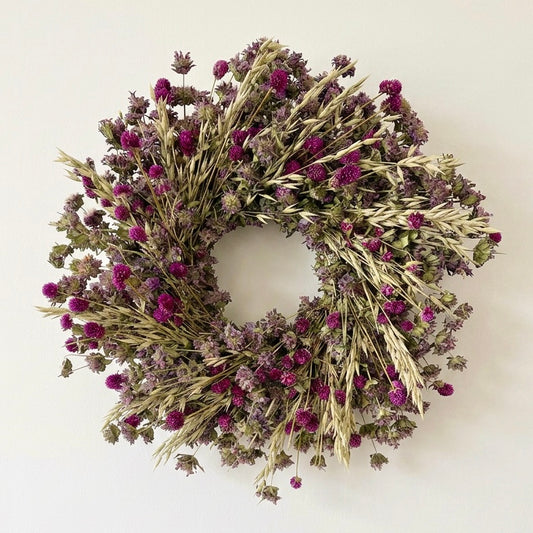 Dried Purple Florals Wreath