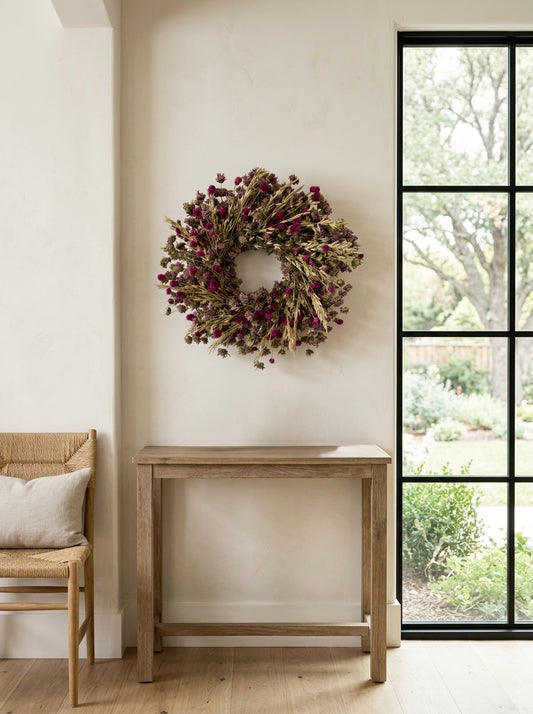 Dried Purple Florals Wreath