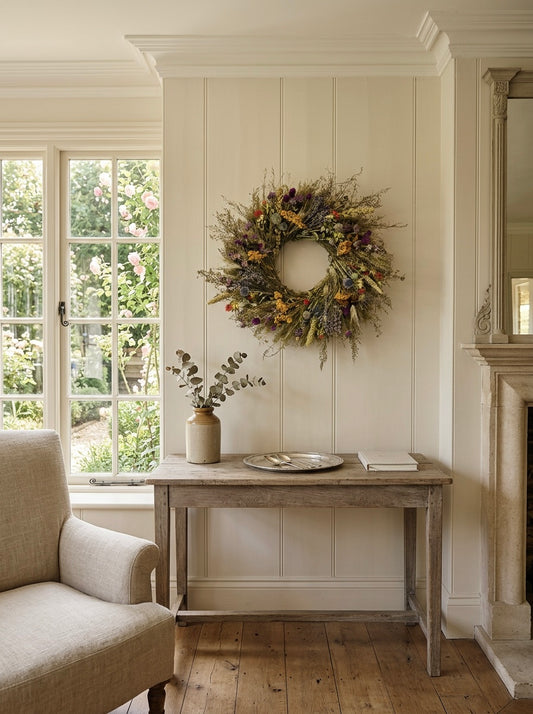 Dried Wild Everlastings Wreath