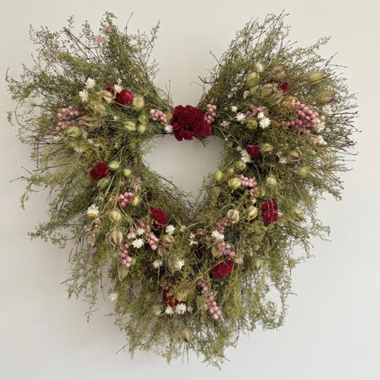 Dried Dream Heart Wreath