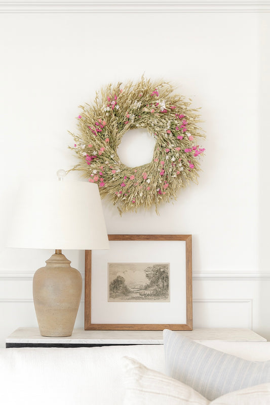 Dried Pink Lucia Wreath