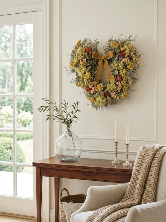 Dried Autumn’s Heart Wreath
